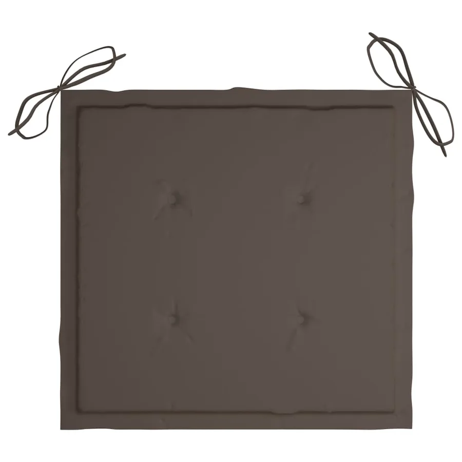 Chaises de jardin empilables avec coussins lot de 6 Teck solide - 9