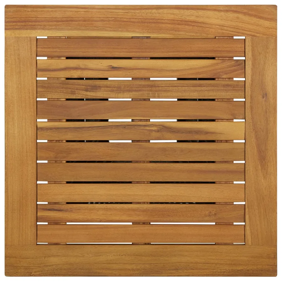 Table de bar Noir 60x60x110 cm Résine tressée et bois d'acacia - 4