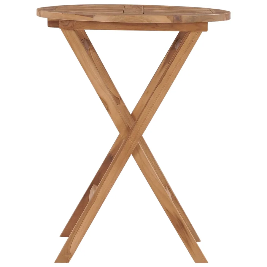 Table pliable de jardin 60 cm Bois de teck solide - 2