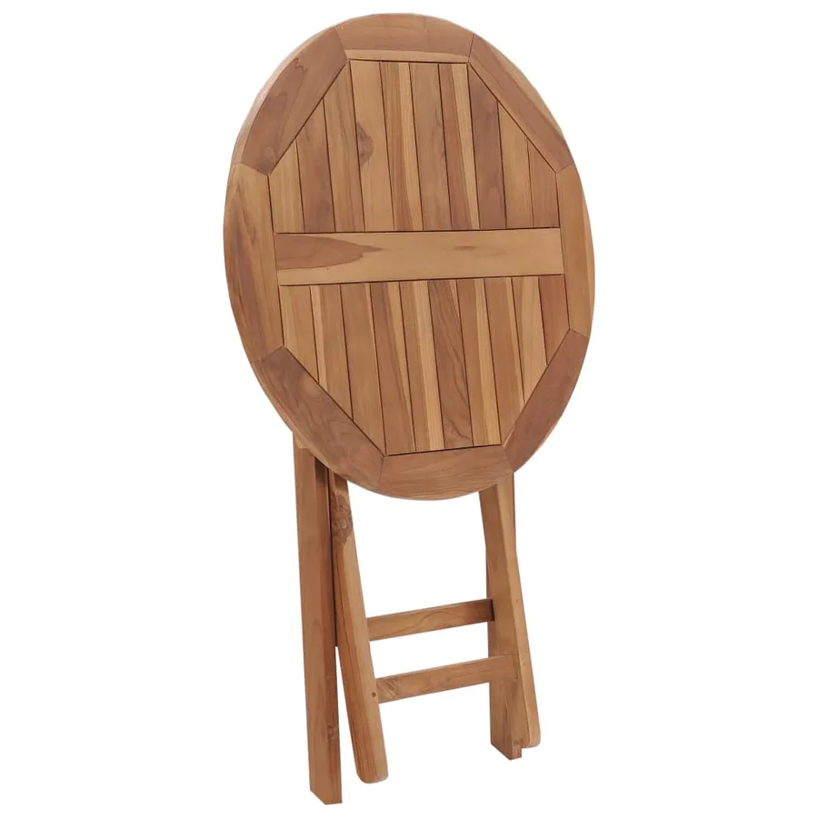 Table pliable de jardin 60 cm Bois de teck solide - 4