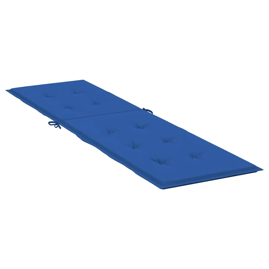 Coussin de chaise de terrasse bleu royal (75+105)x50x4 cm - 4