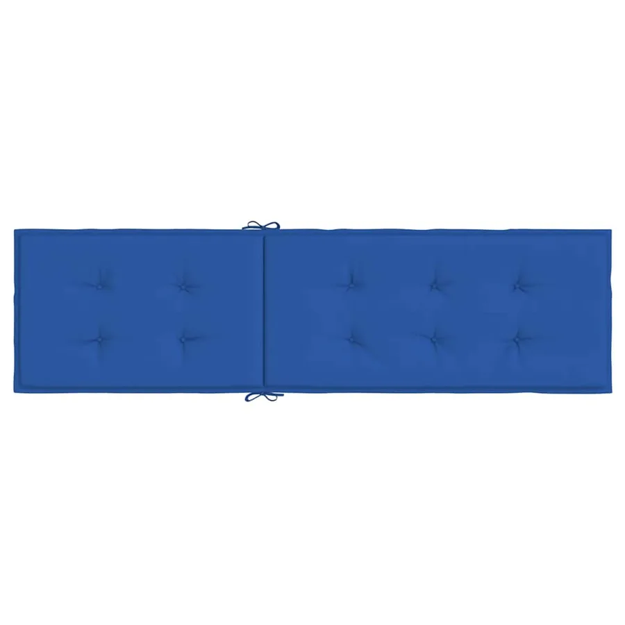 Coussin de chaise de terrasse bleu royal (75+105)x50x4 cm - 5