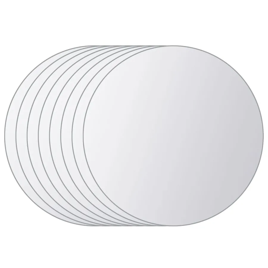 Carreau de miroir 8 pcs Rond Verre - 2