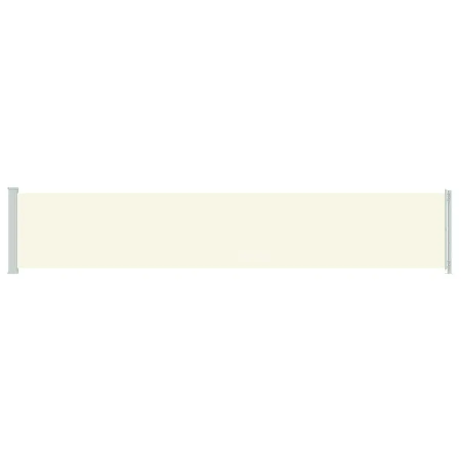 Auvent latéral rétractable de patio 117x600 cm Crème - 4