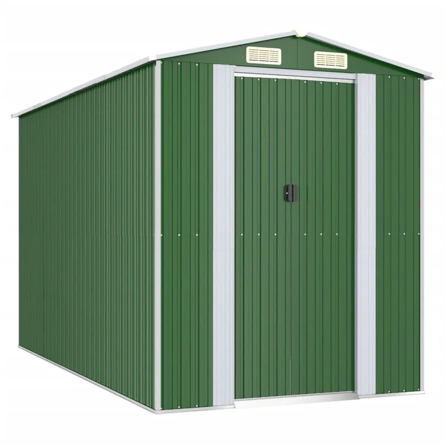 Abri de jardin Vert 192x357x223 cm Acier galvanisé - 2