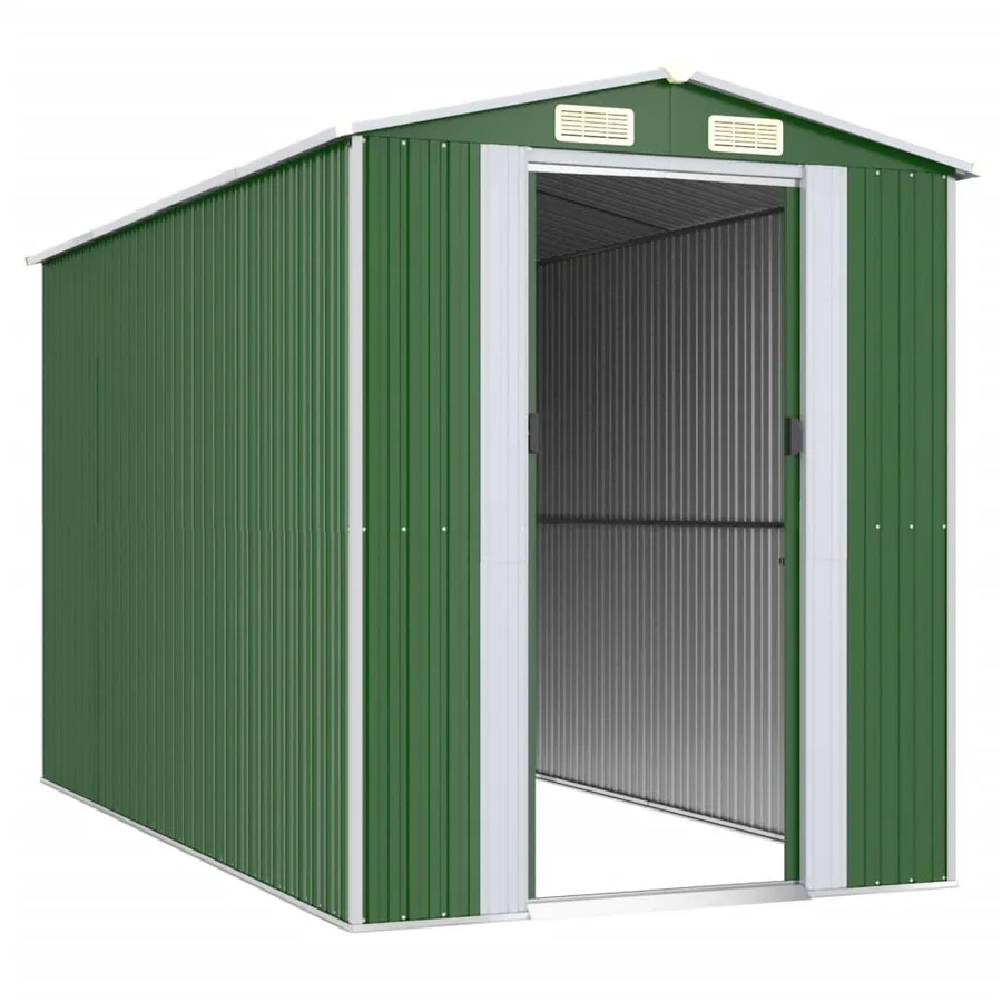 Abri de jardin Vert 192x357x223 cm Acier galvanisé - 3