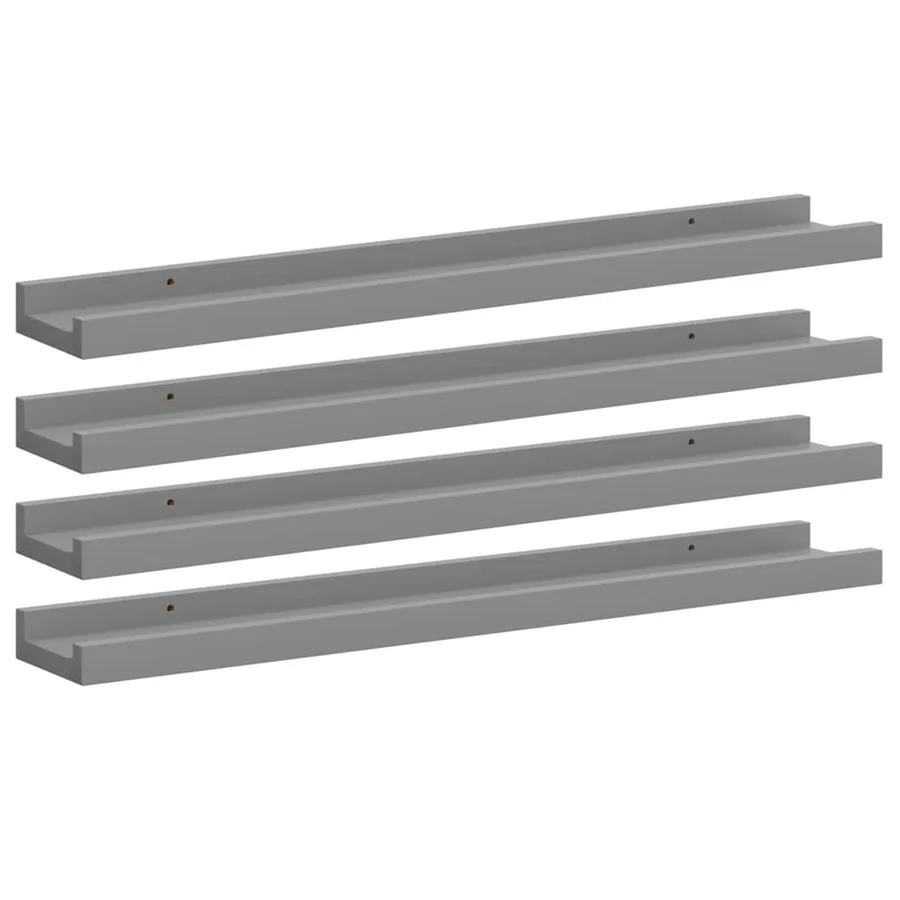 Étagères murales 4 pcs Gris 60x9x3 cm - 2