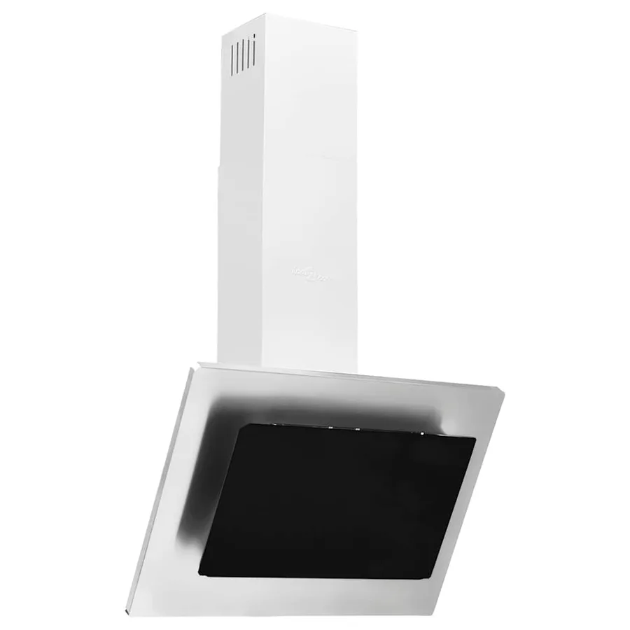 Hotte murale 60 cm Acier inoxydable et verre trempé Argenté - 2