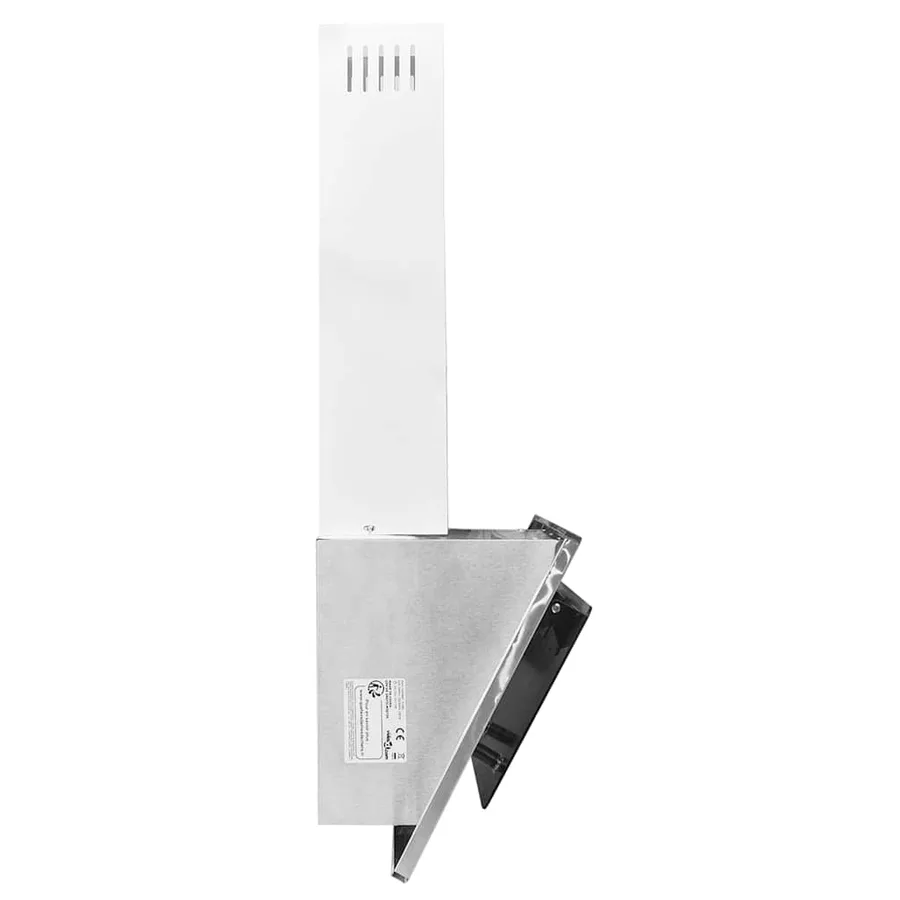 Hotte murale 60 cm Acier inoxydable et verre trempé Argenté - 5