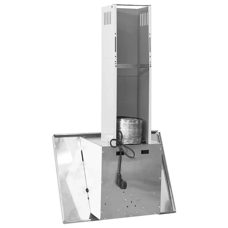 Hotte murale 60 cm Acier inoxydable et verre trempé Argenté - 6