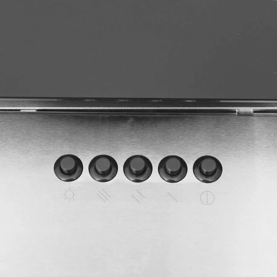 Hotte murale 60 cm Acier inoxydable et verre trempé Argenté - 7