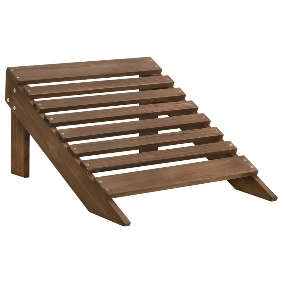 Chaise de jardin Adirondack 2 places repose-pied sapin marron - 7