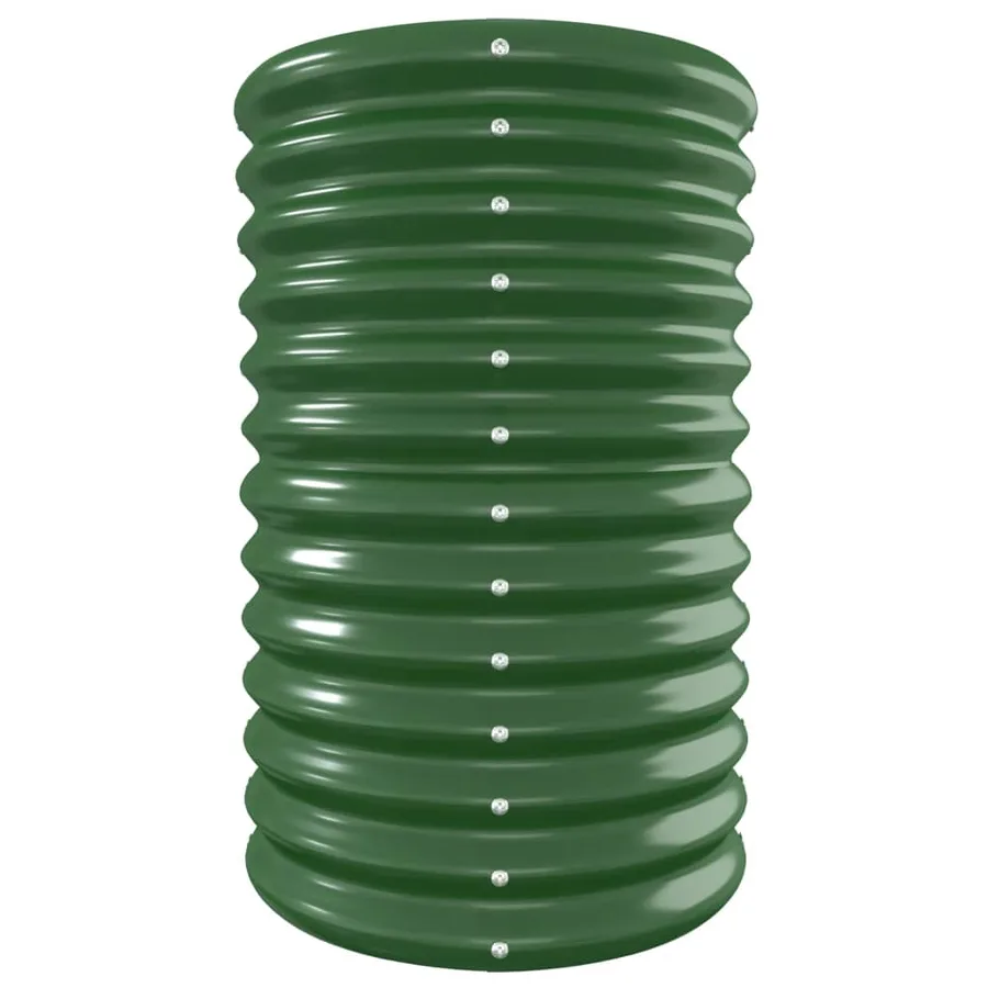 Lit surélevé de jardin Acier enduit de poudre 332x40x68 cm Vert - 4