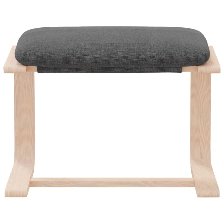 Repose-pied Gris foncé 51x41x40 cm Tissu - 4