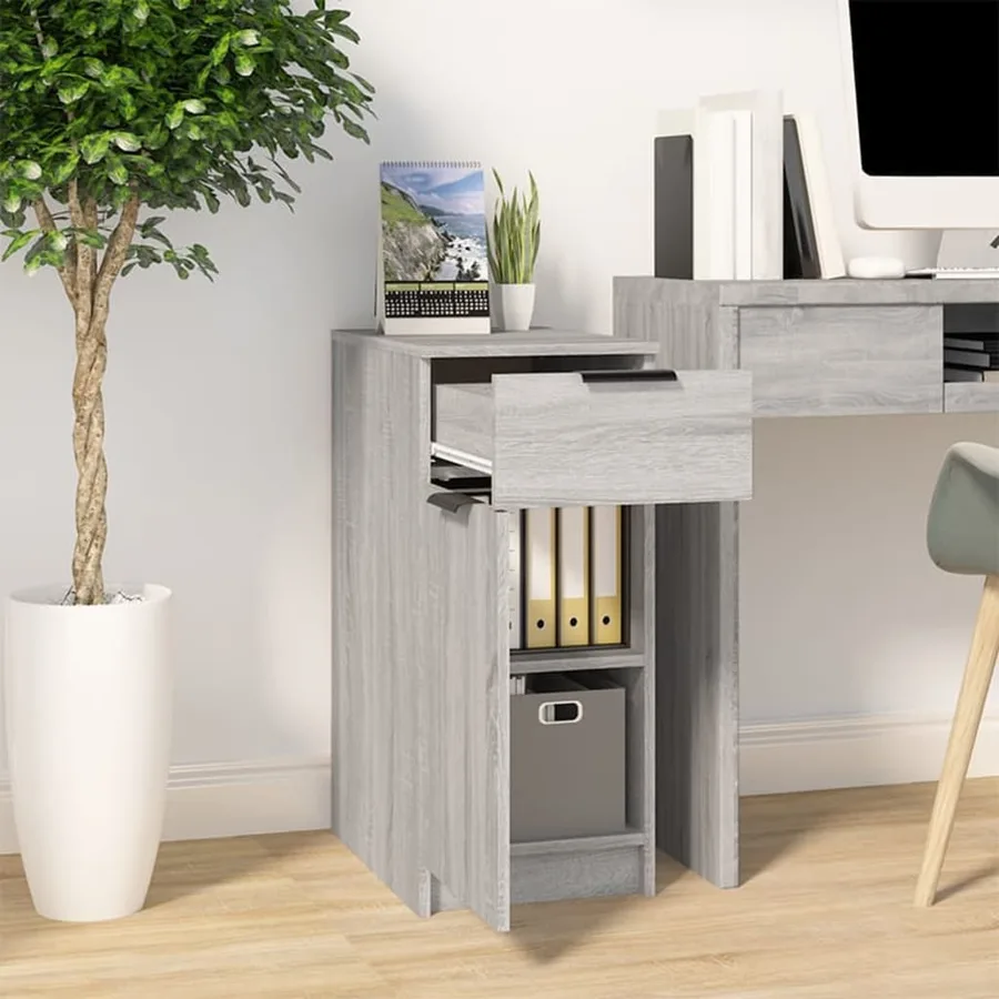 Armoire de bureau Sonoma gris 33,5x50x75 cm Bois d'ingénierie - 3