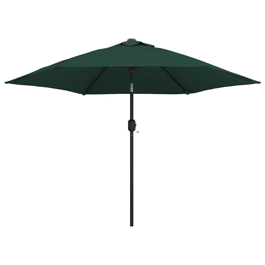 Parasol de jardin en porte-à-faux avec LED 3 m vert - 2
