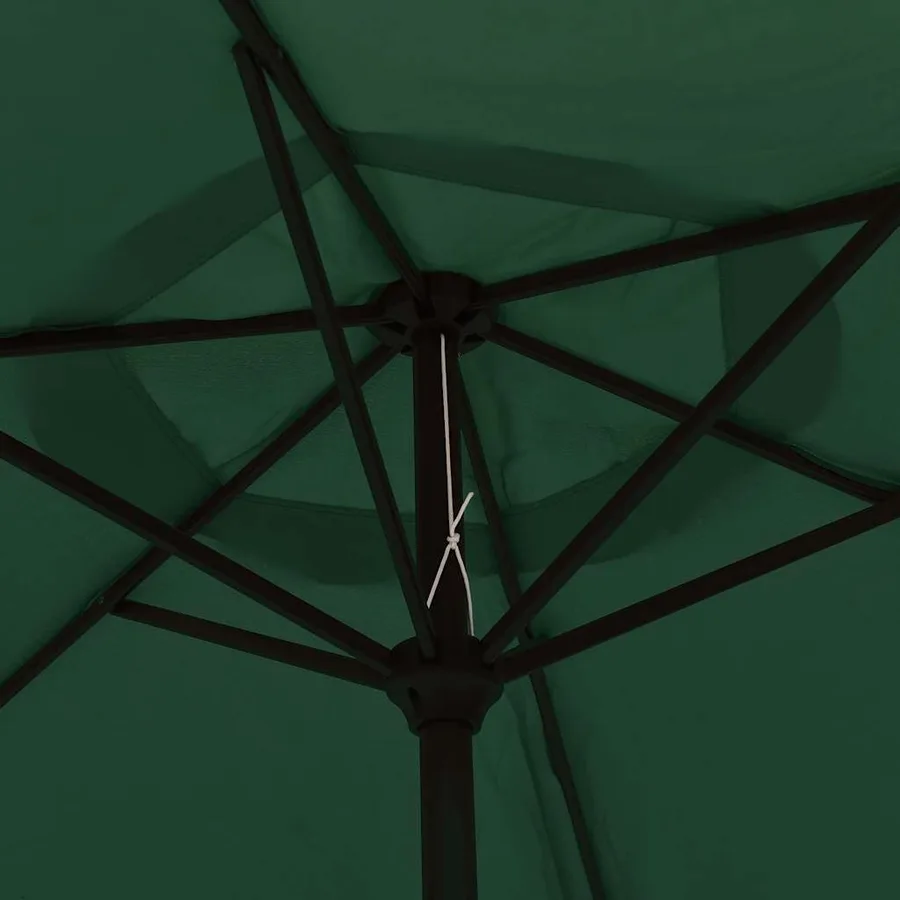 Parasol de jardin en porte-à-faux avec LED 3 m vert - 7