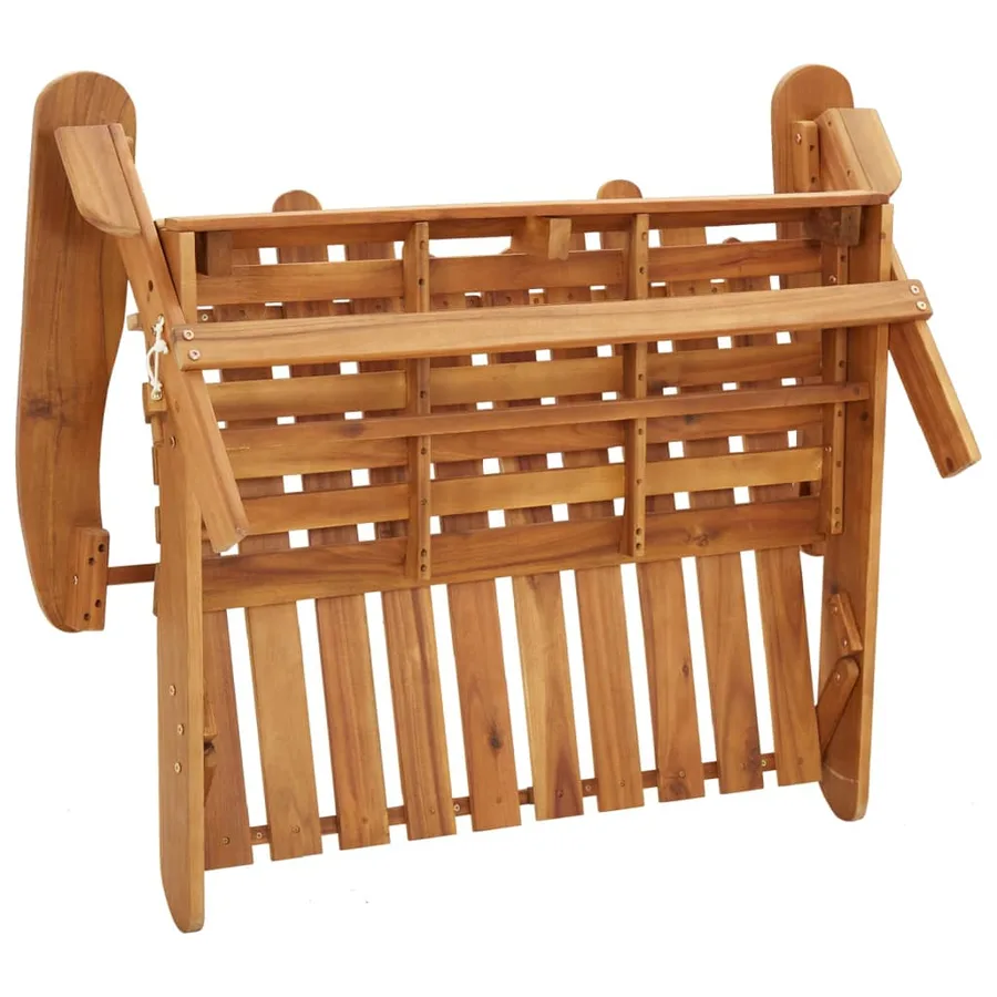 Ensemble de salon de jardin Adirondack 2 pcs bois acacia solide - 6