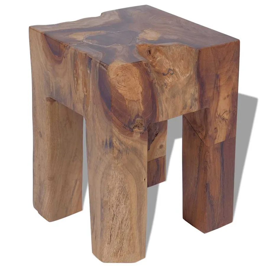 Tabouret Bois de teck massif - 2