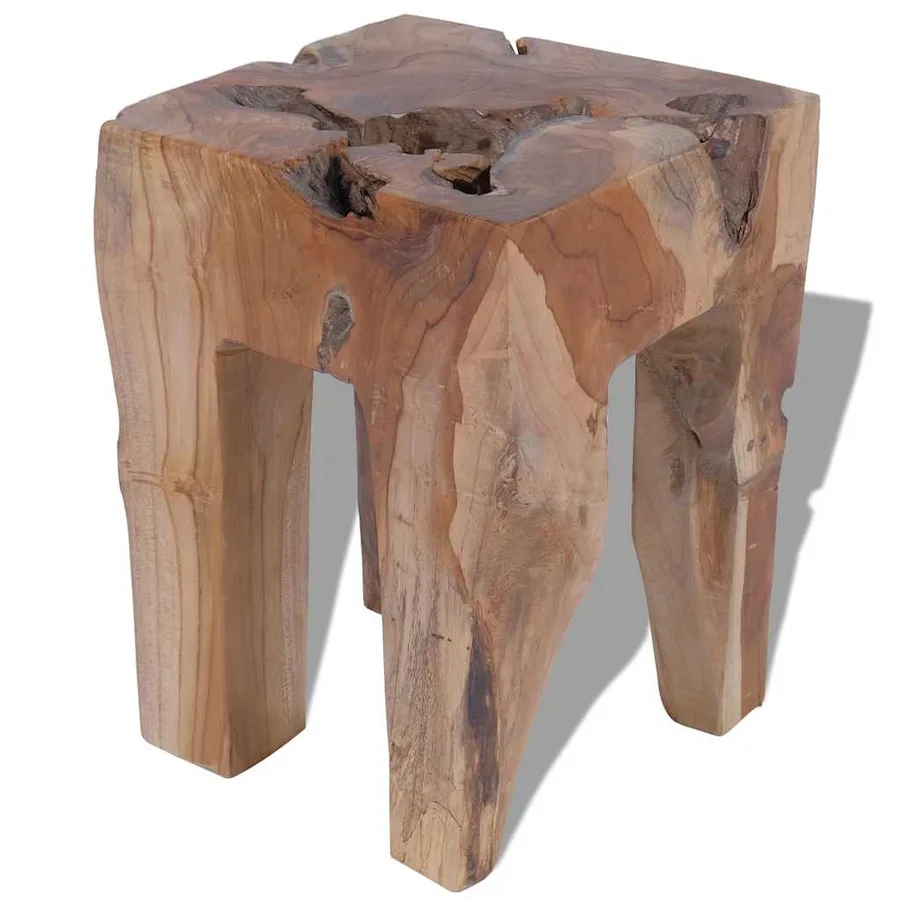 Tabouret Bois de teck massif - 4