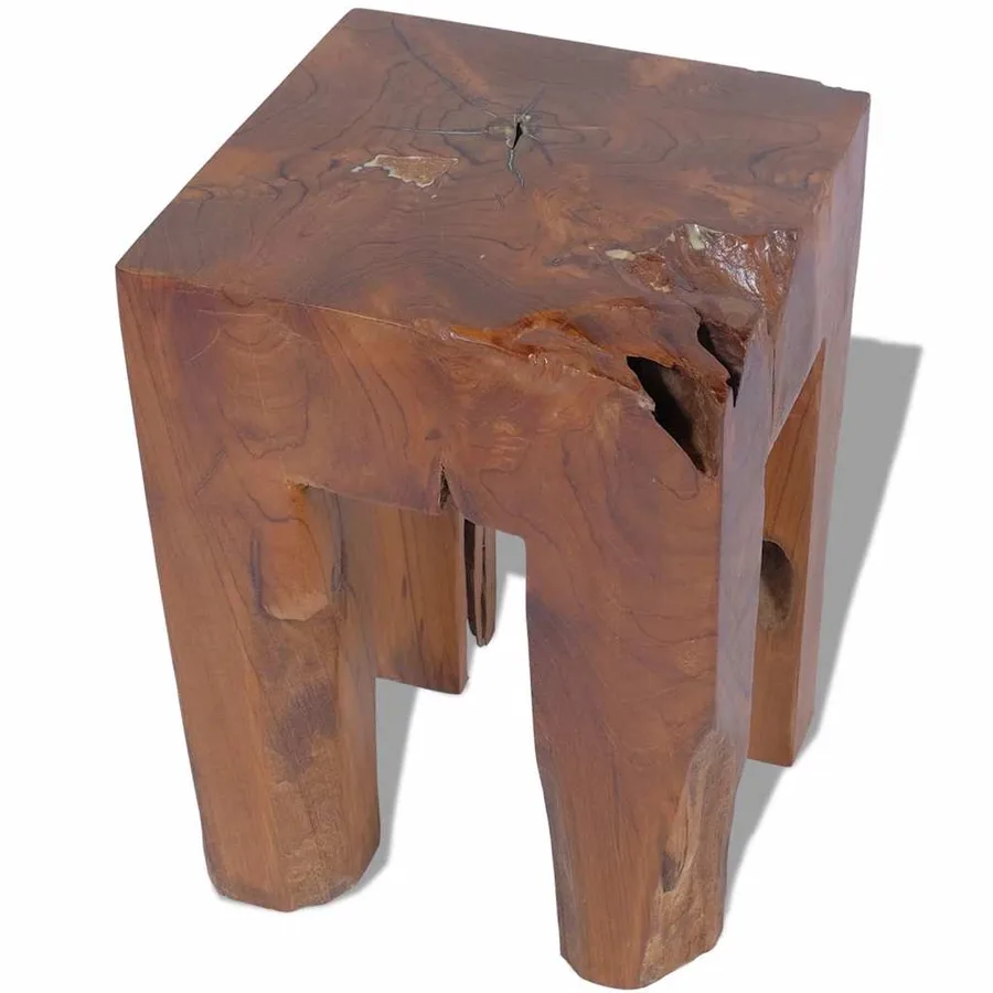 Tabouret Bois de teck massif - 5