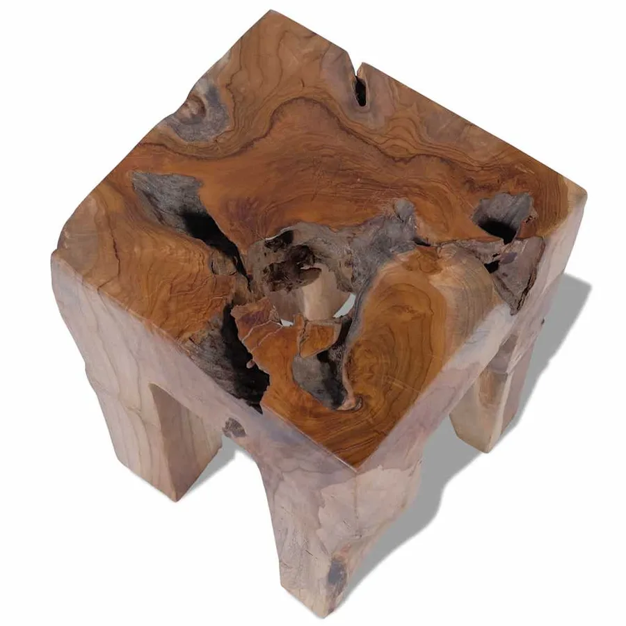 Tabouret Bois de teck massif - 8