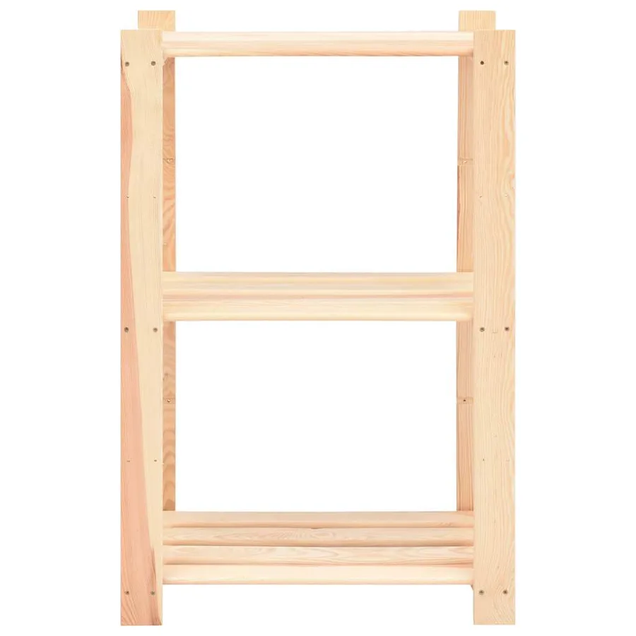 Étagères de rangement à 3 niveaux 2 pcs 60x38x90 cm Pin 150 kg - 4