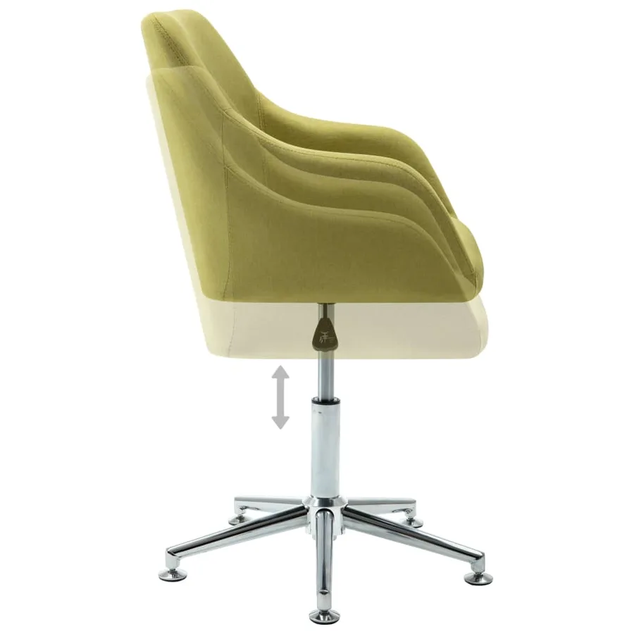 Chaises pivotantes à manger lot de 4 vert tissu - 7