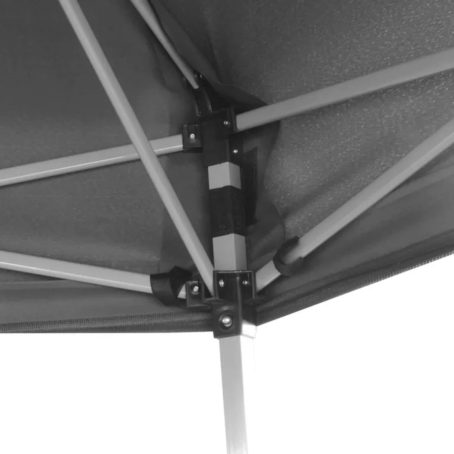 Chapiteau hexagonal avec 6 parois latérales Gris 3,6x3,1 m - 5