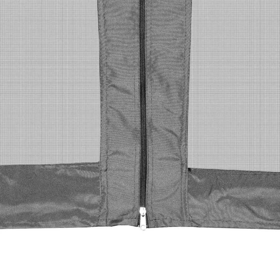 Chapiteau hexagonal avec 6 parois latérales Gris 3,6x3,1 m - 8