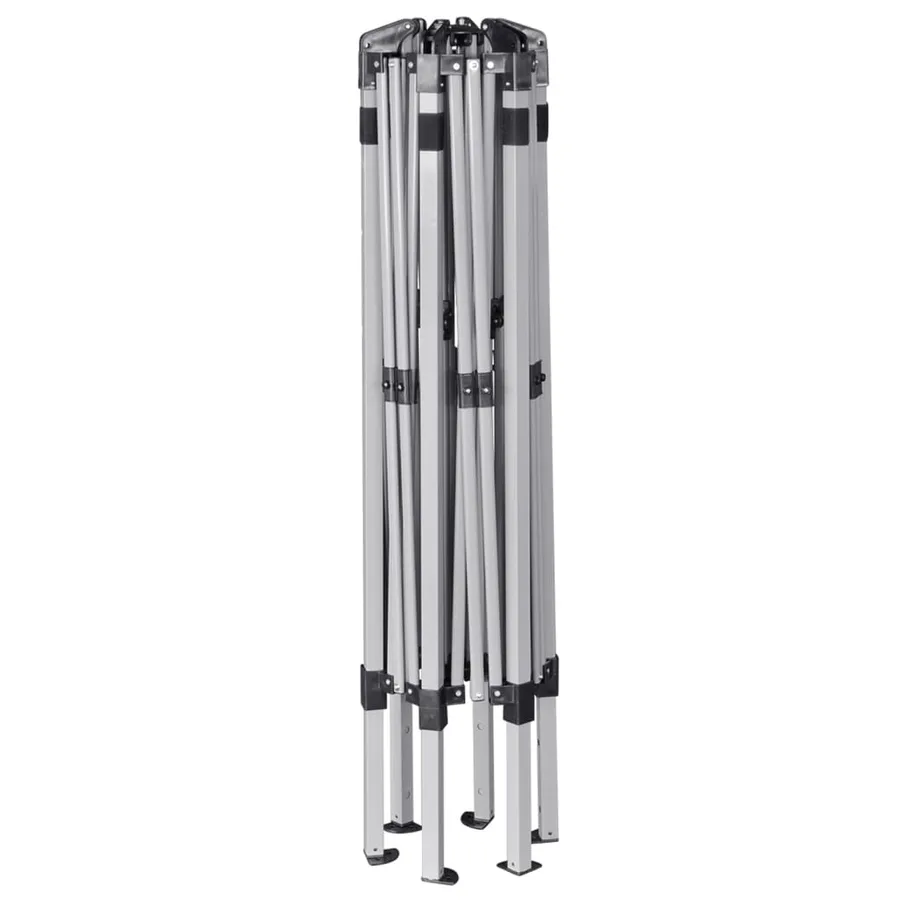 Chapiteau hexagonal avec 6 parois latérales Gris 3,6x3,1 m - 9
