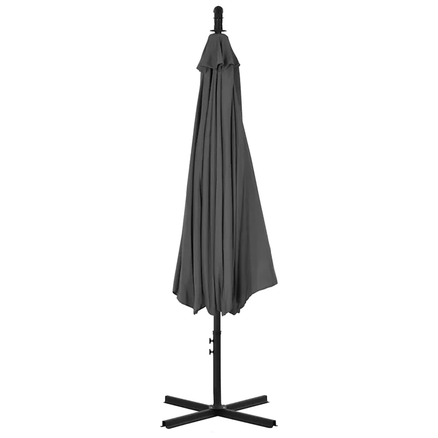 Parasol de jardin en porte-à-feux avec mât en acier anthracite - 4