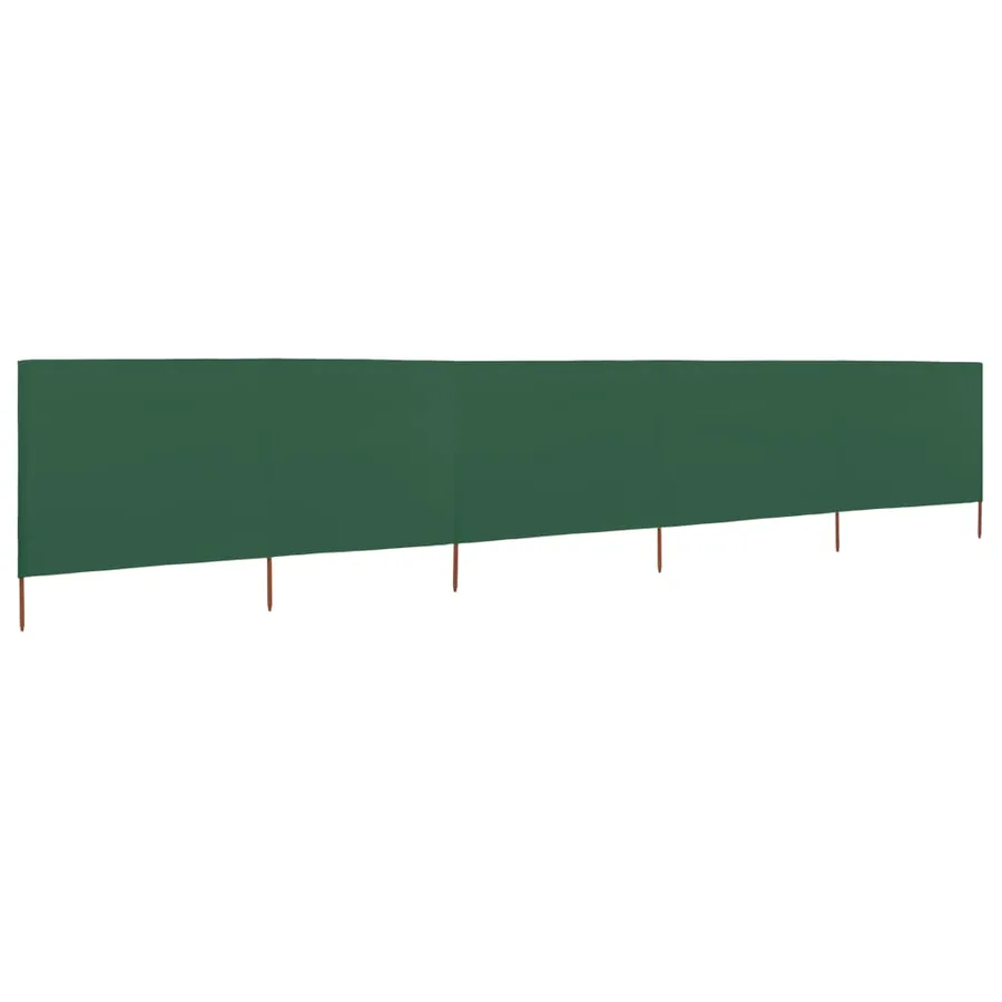 Paravent 5 panneaux Tissu 600 x 160 cm Vert - 2