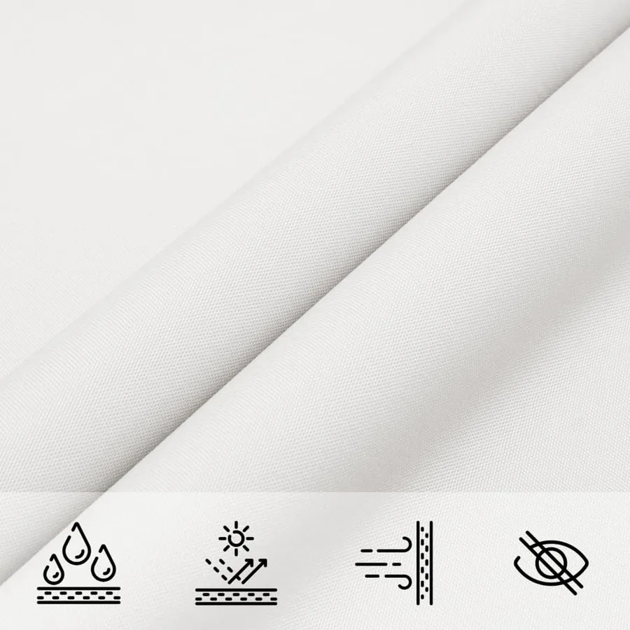 Voile de parasol tissu oxford carré 4,5x4,5 m blanc - 7