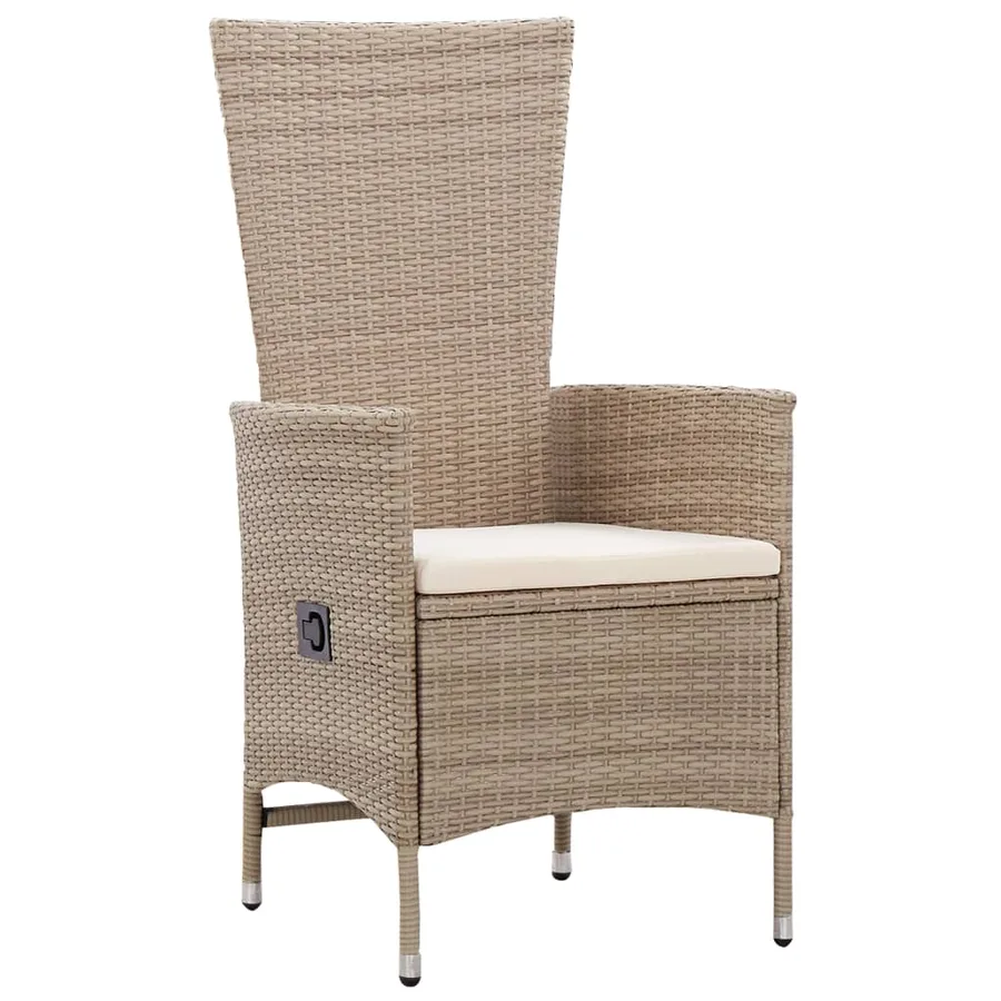 Ensemble à manger de jardin 3 pcs Beige - 3