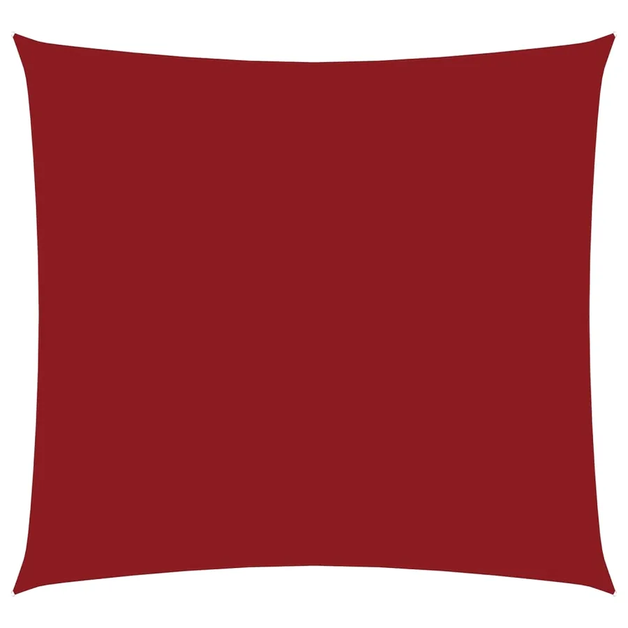 Voile de parasol tissu oxford carré 3,6x3,6 m rouge - 2