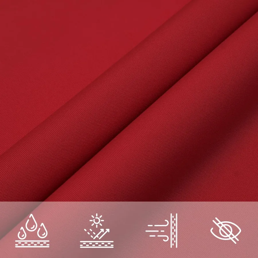 Voile de parasol tissu oxford carré 3,6x3,6 m rouge - 7