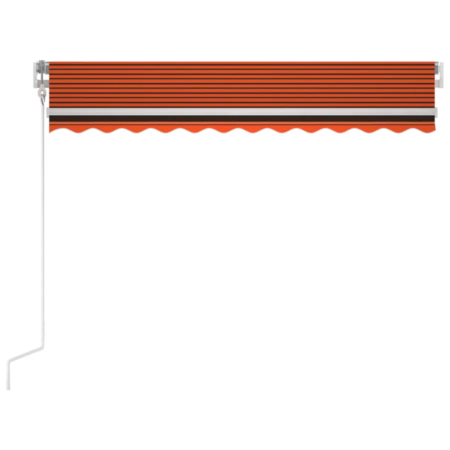 Auvent automatique capteur de vent/LED 350x250 cm Orange/marron - 4