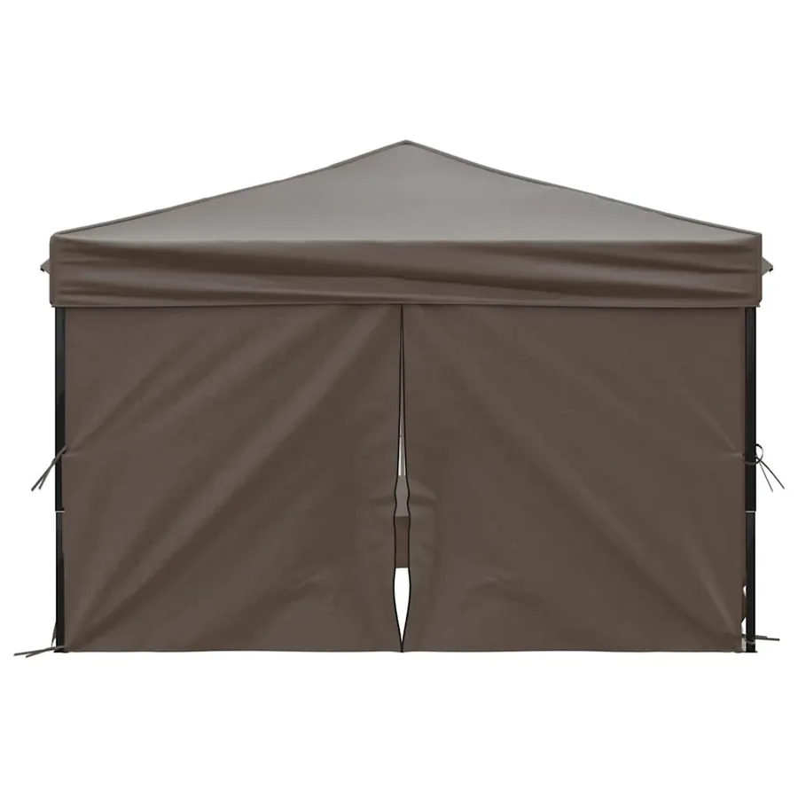 Tente de réception pliable avec parois Taupe 3x3 m - 4