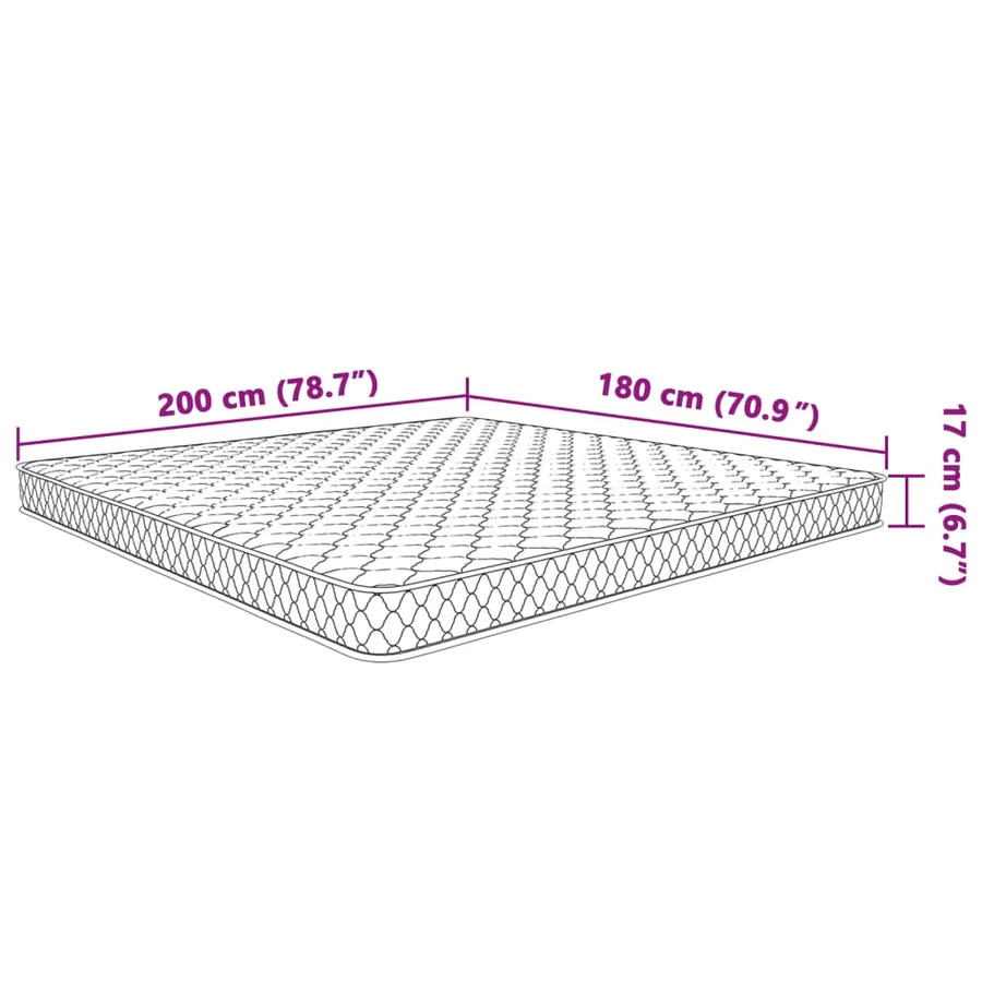 Matelas en mousse à mémoire de forme 200 x 180 x 17 cm doux - 7