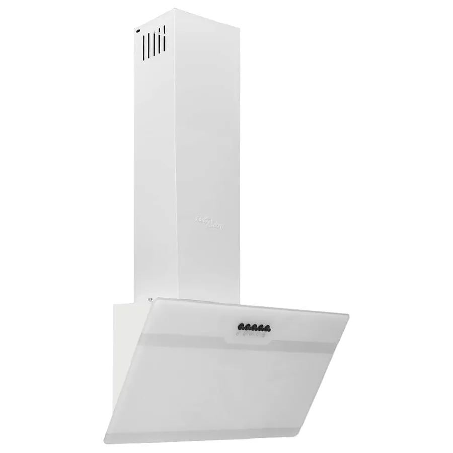 Hotte murale 60 cm Acier et verre trempé Blanc - 2