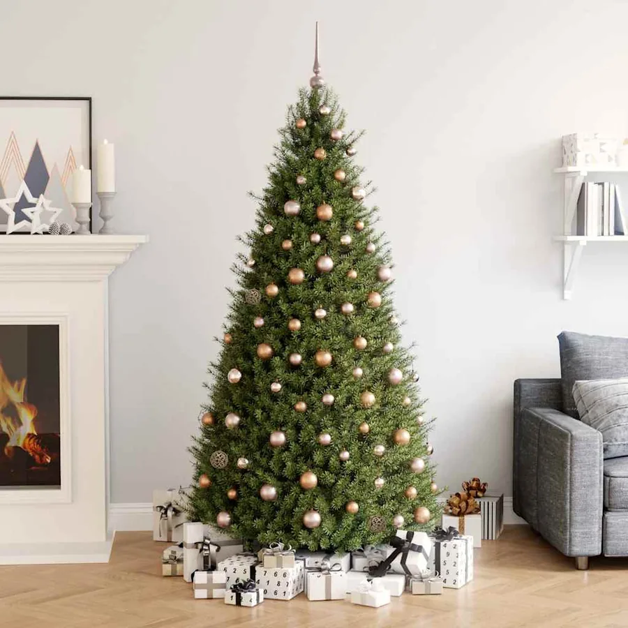 Set de boules de Noël avec pic et 150 LED 60 pcs Doré rose - 2