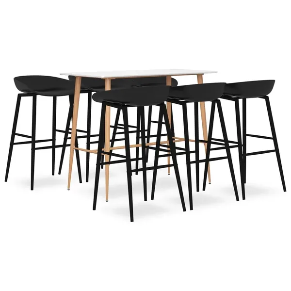 Ensemble de bar 7 pcs Blanc et noir