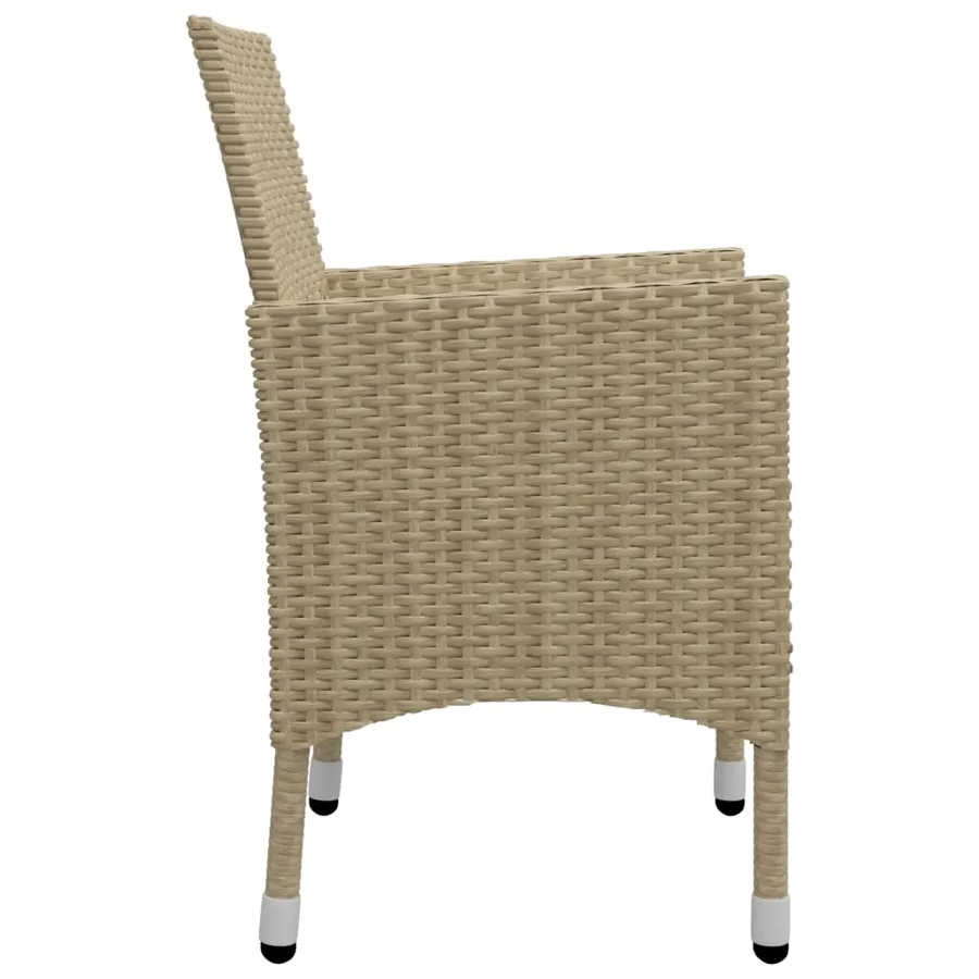 Ensemble à manger de jardin 3 pcs Beige - 8