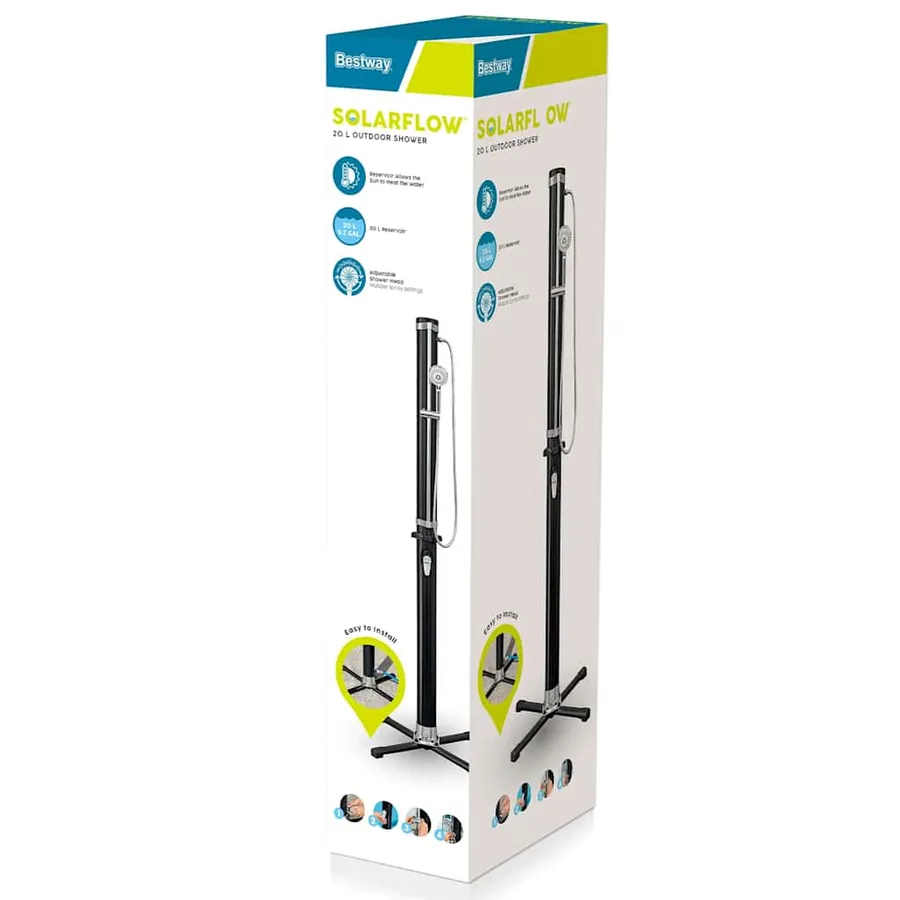 Bestway Douche d'extérieur Solar Flow Noir 20 L - 5