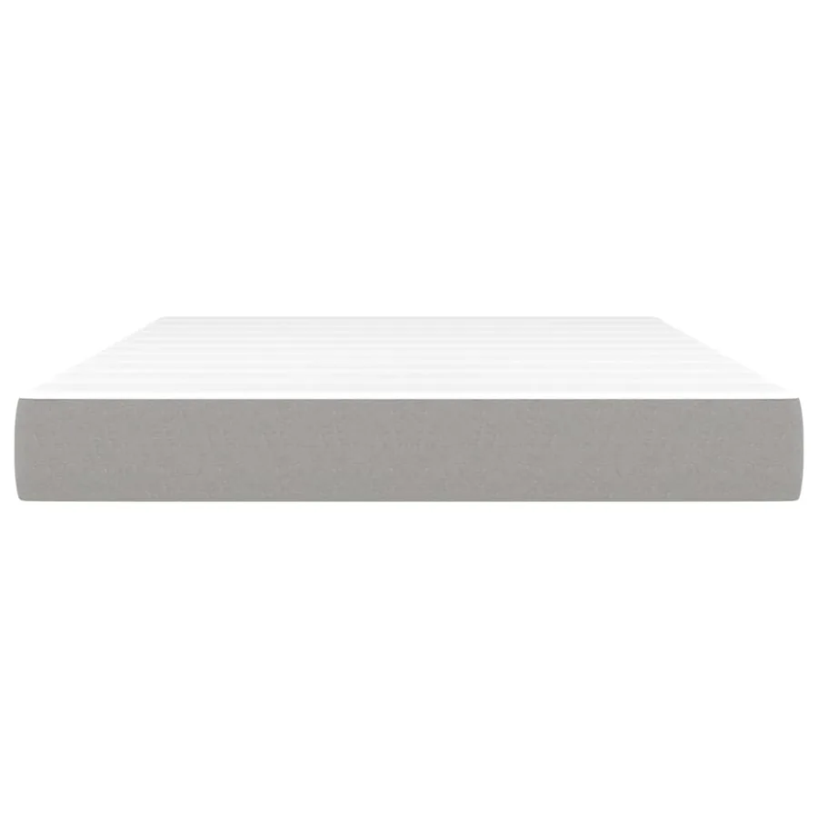 Matelas de lit à ressorts ensachés fermeté moyenne Gris clair 140x190x20 cm - 3