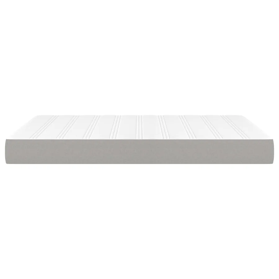 Matelas de lit à ressorts ensachés fermeté moyenne Gris clair 140x190x20 cm - 4