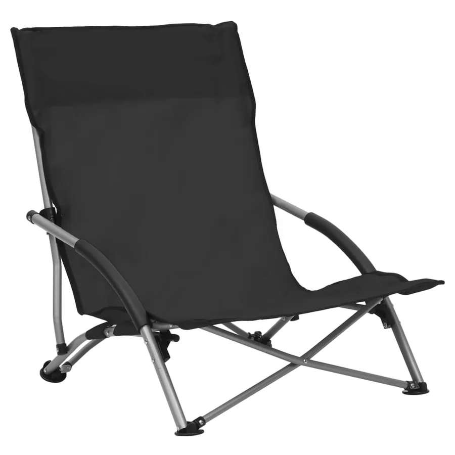 Chaises de plage pliables lot de 2 Rouge Tissu - 18