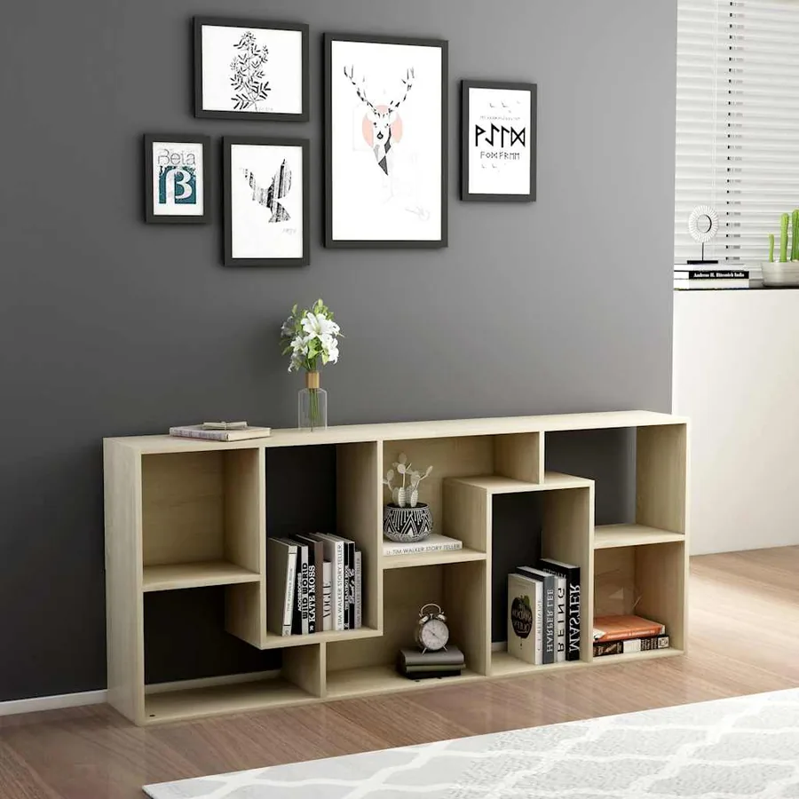 Bibliothèque Chêne sonoma 67x24x161 cm Bois d'ingénierie - 3