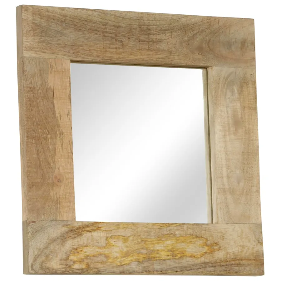 Miroir Bois de manguier massif 50 x 50 cm - 10